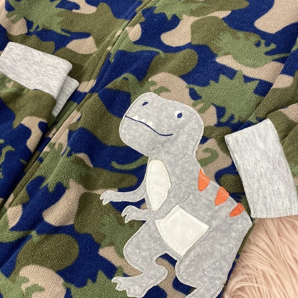 Boys Dino Fleece Sleeper - Picture 2 of 2
